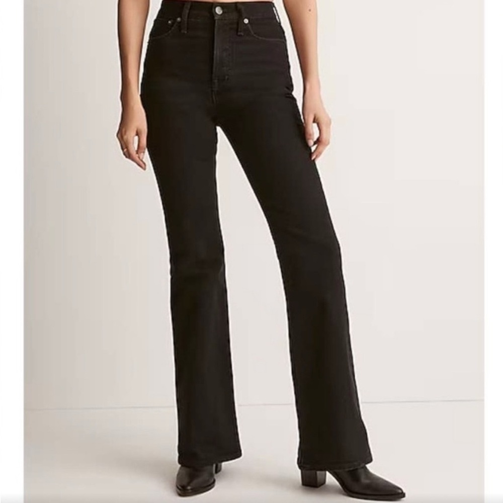 Madewell Black Flare Wide Leg Jeans